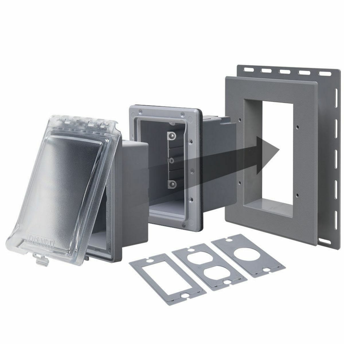 MR420CG Recessed In-Use Extra Duty Weatherproof Cover, 1 Gang, 2-3/4 in D