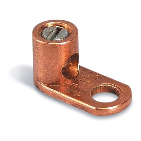 L35 Blackburn Type L Compact Mechanical Connector, 14 to 8 AWG Stranded Solid Copper Conductor, 13/64 in Stud, 1 Bolt Holes, Copper