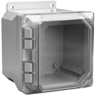 Circuit Safe Polycarbonate NEMA Enclosure Assembly with hidden-hinge clear cover, 12 Inches x 12 Inches x 7 Inches