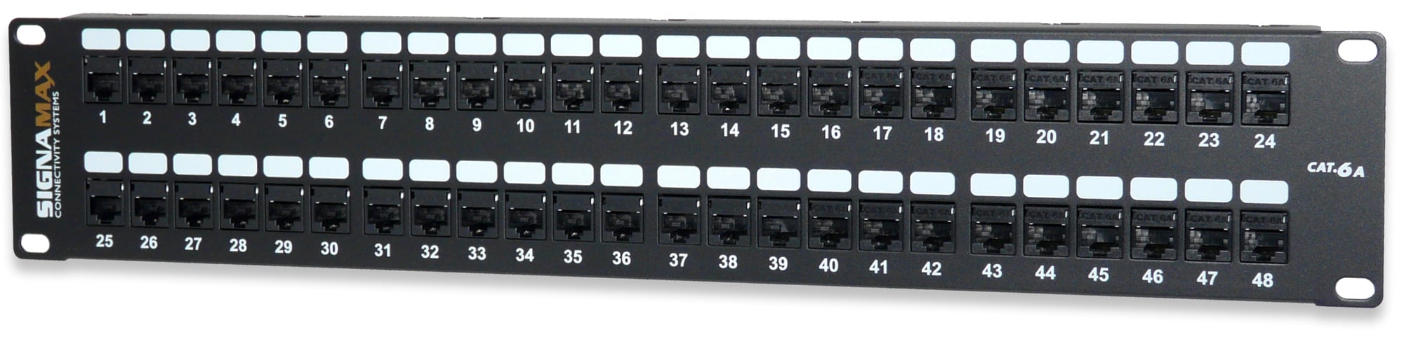 48-Port Category 6A MT-Series Unscreened Patch Panel, 2 RMU