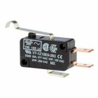 MICRO SWITCH V7 Series Miniature Basic Switch, Single Pole Double Throw Circuitry, 21 A at 277 Vac, Simulated Roller Lever Actuator, 0,98 N [3.05 oz] Maximum Operating Force, Silver Contacts, Quick Connect Termination