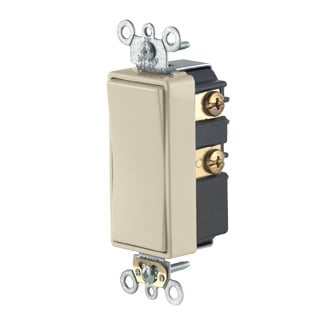 56081-2I Decora Plus Self-Grounding AC Quiet Switch, 24 V AC/DC, 3 A, SPDT Contact