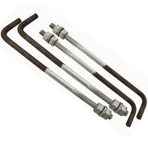 ABSSS-5 Anchor Bolt, 1 in Dia x 36 in L, For Use With SSS 5 in Pole, Steel