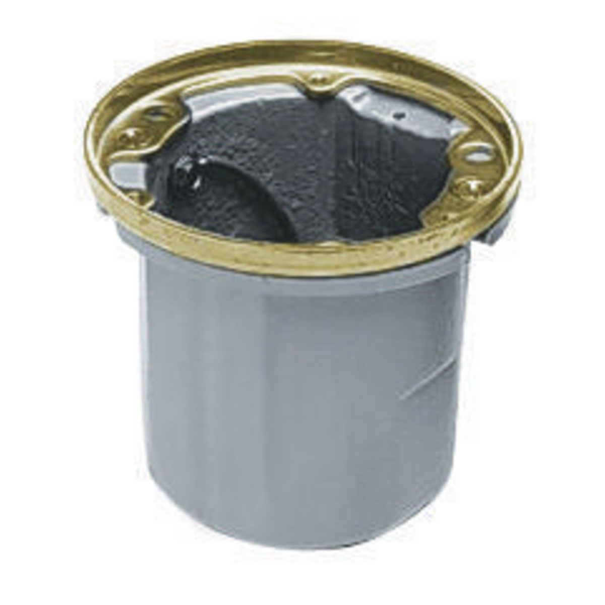 B2588 Semi Adjustable Standard Sized Floor Box, Cast Iron, 18.5 cu-in Capacity, 1 Gangs, 2 Knockouts, 3.22 in L x 4.09 in W x 3.65 in H