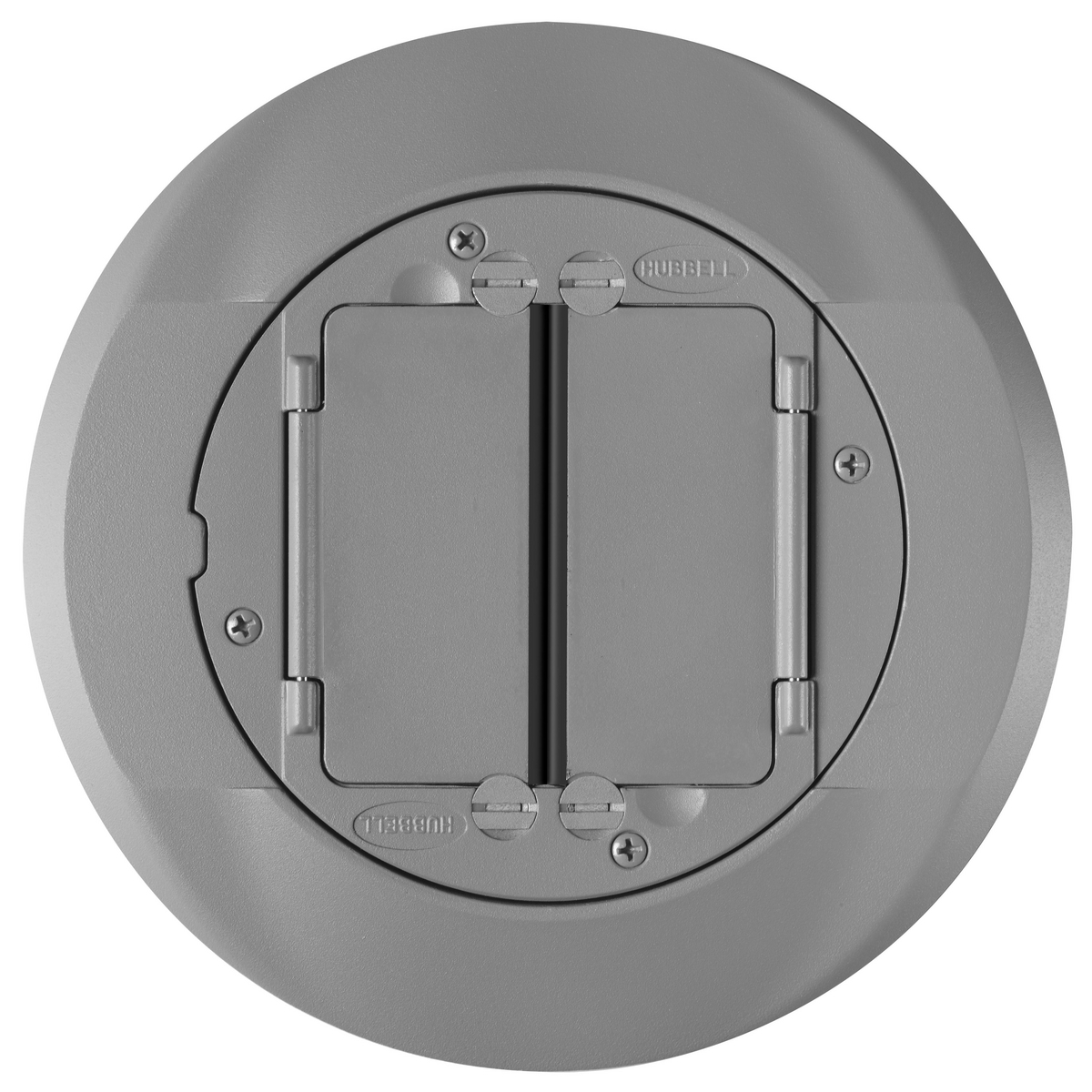 S1CFCGY Standard Universal Floor Box Cover, 8 in Dia, 8 in W x 7/16 in D, Composite