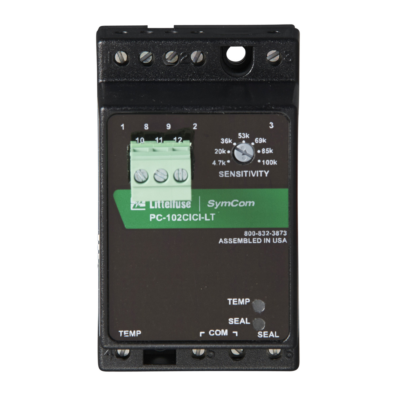 PC-102CICI-LT 2 Form C Dual Seal Leak and Over Temperature Detector, 120 V AC, 2.08 in W x 2.35 in D