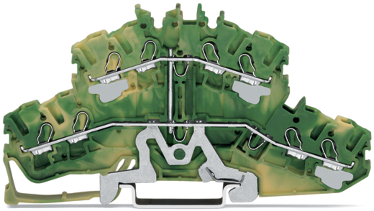 2002-2407 Operating Tool Ground Terminal Block, 22 to 12 AWG Wire, 1 Poles, DIN Rail Mount