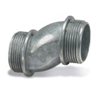 Nipple, 3/4 Inch Offset, Conduit Size 2-1/2 Inches, Gray Iron, Finish Electro Zinc Plated