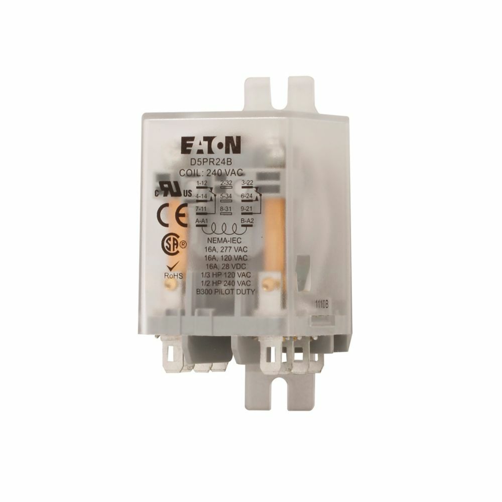 D5PR24B Standard General Purpose Relay, 2 Form C DPDT Contact, 240 V AC V Coil