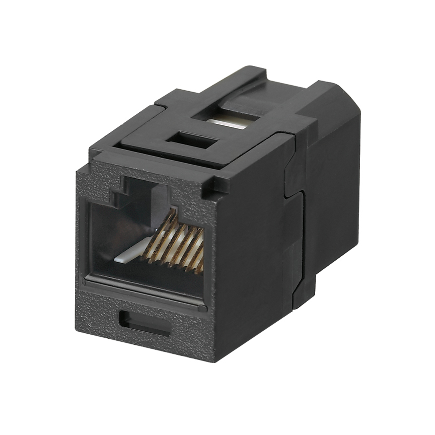 CC5E88BL PanNet TX5e 8-Position 8-Wire TG Style Universal Unshielded Coupler Module, Cat 5e RJ45/Mini-Com Module, 1 Port, ABS, Black