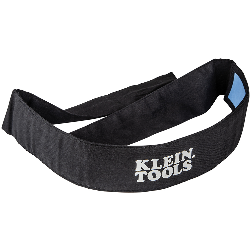 60123 Cooling Bandana, 35.5 in L x 2 in W x 0.4 in H, Black, PVA, Tie Closure