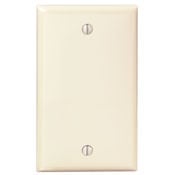 80714-I Standard Size Blank Wall Plate, 1 Gangs, 2-3/4 in W x 4-1/2 in H, Thermoplastic Nylon, Ivory