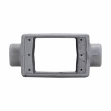 FSC252 Condulet 2-Entry Double Face Shallow Device Box, 3/4 in Trade, 1 Gang, Feraloy Iron Alloy, Aluminum Acrylic Painted/Electro-Galvanized