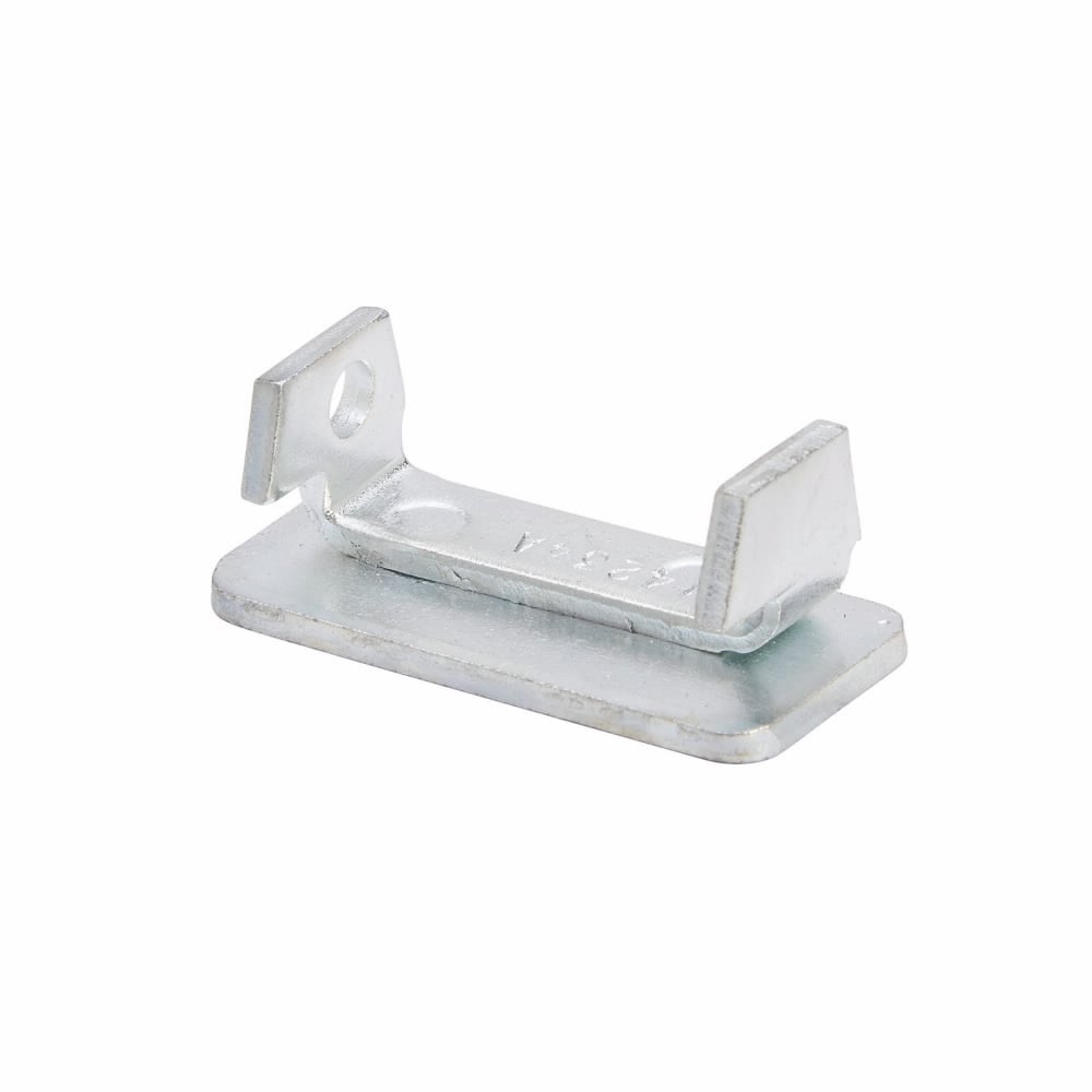 B283ZN Channel End Cap, 1-19/32 in L x 25/32 in W, Carbon Steel, Zinc Plated