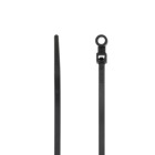Integrated Mounting Hole Cable Tie, Black Polyamide (Nylon 6.6) for Temperatures up to 85 Degrees Celsius (185 F), Weather and Ultraviolet Resistant for Indoor and Outdoor Applications, UL/EN/CSA62275 Type 2/21 Rated for AH-2 Plenum and as a Flexible Cable and Conduit Support, Length of 205.70mm (8.1 Inches), Width of 4.6mm (0.18 Inches), Thickness of 1.35mm (0.053 Inches), Tensile Strength Rating of 222 Newtons (50 Pounds), #10 Screw for Mounting, 100 Pack