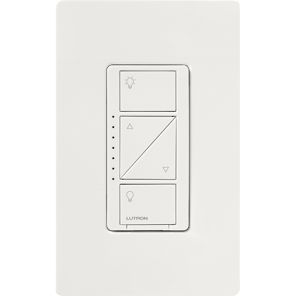 PD-10NXD-WH Caseta Original In-Wall Smart Dimmer Switch PRO, Neutral Optional, 250W LED or 1000VA, MLV, 120V, 1 Pole/3-Way, Black