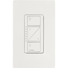Caseta Wireless 3-way/single-pole RF dimmer for LED, CFL, Incandescent, Halogen, or Magnetic Low Voltage, 1000W/VA, neutral optional in white