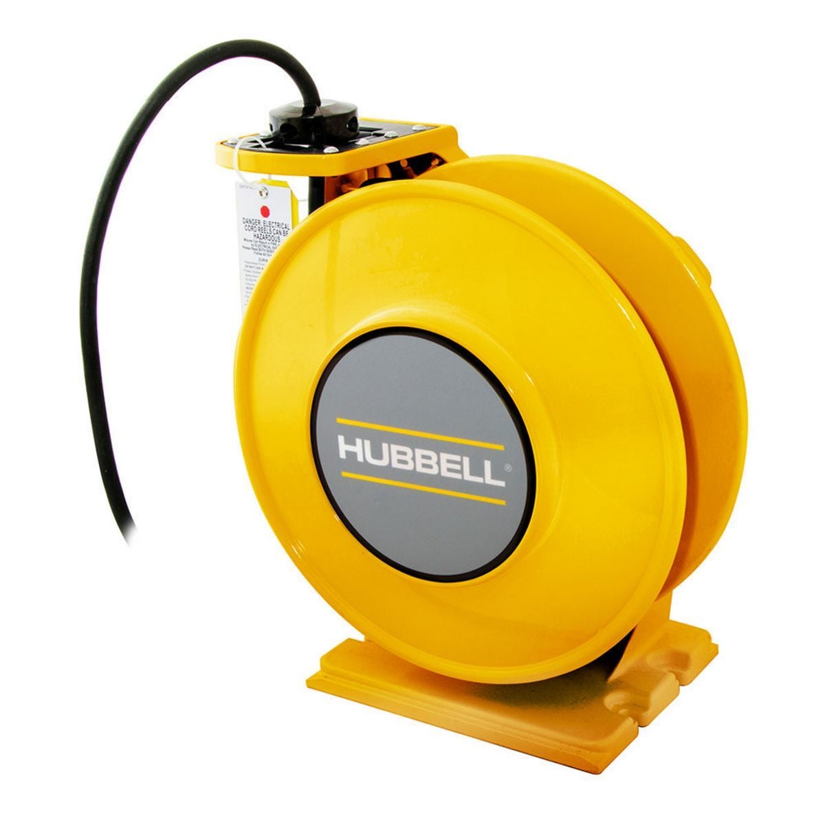 HBLW40124 inREACH 4-Conductor Heavy Duty Weatherproof Cord Reel With Open Cord End, 600 V AC, 20 A, 40 ft L Cord, 12 AWG Conductor
