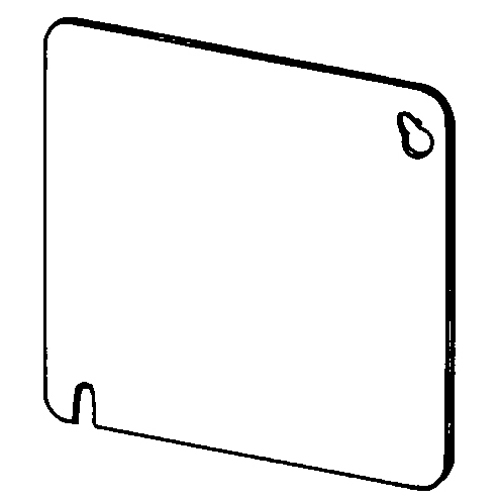 8465 Flat Outlet Box Cover, 4 in L x 4 in W, Blank Cover, Steel