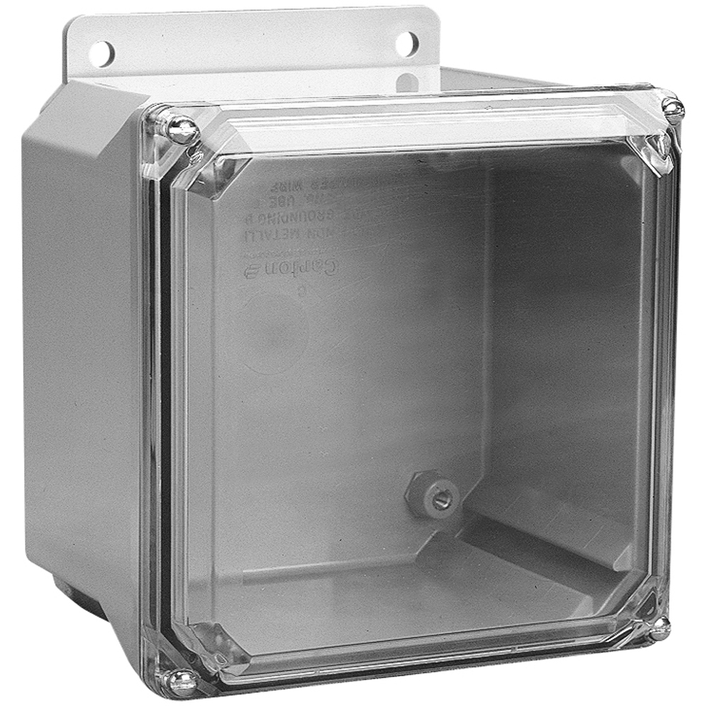 NV644 Carlon Nema Enclosure, 4 in W x 4 in D 6 in H, NEMA 1/2/3/3S/3X/3SX/4/4X/12 NEMA Rating, Polycarbonate