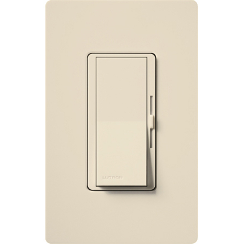 DVWFSQ-FH-LA Diva 3-Speed Fan Control with Wall Plate, 1.5 Amp, 1 Pole/3-Way, No Neutral Required, 120V, Light Almond