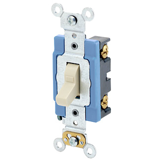 1201-LHI Illuminated-OFF Self-Grounding AC Quiet Toggle Switch, 120 V AC, 15 A, 1/2 hp Power Rating