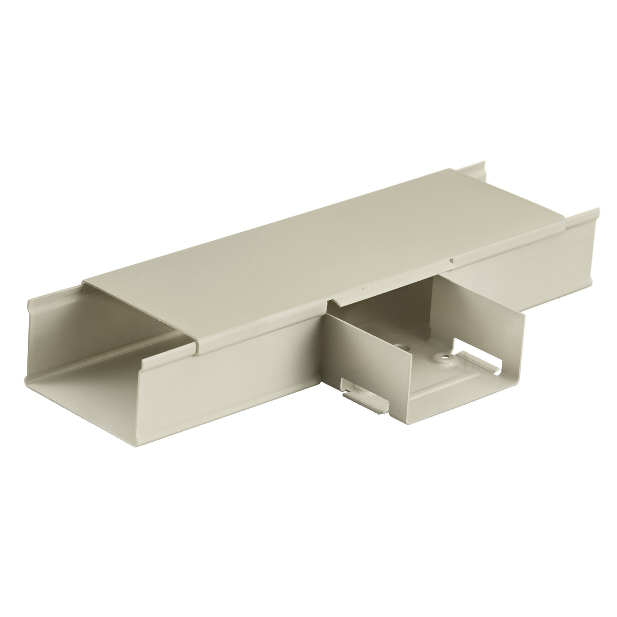 HBL3015EIV HBL3000 Standard Tee Fitting, 90 deg Bend, For Use With HBL3000 Series Metal Raceway, Roll Formed Steel, Ivory