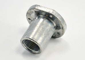 CSS-050 Bridgeport Hub Straight Concrete Encasable Fitting, 1/2 in, For Use With Threaded Steel, Aluminum Rigid/IMC Conduit, Zinc Alloy, Ball Burnish