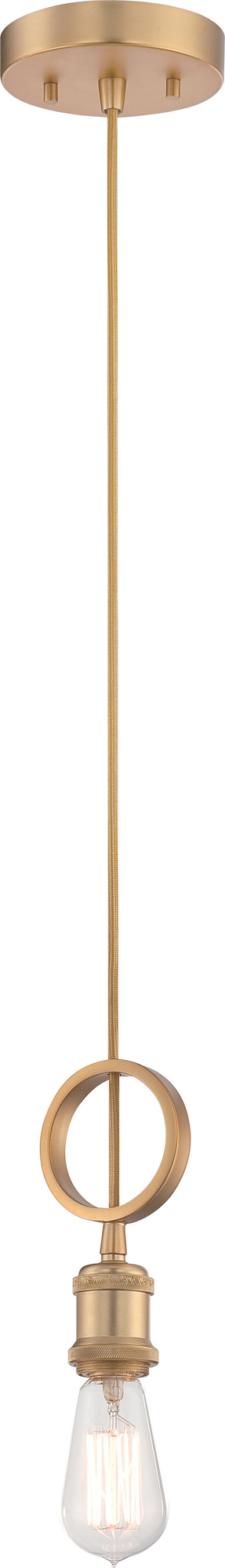 60-5712 Paxton Traditional Mini Pendant, (1) Lamp, 120 VAC, Natural Brass Housing