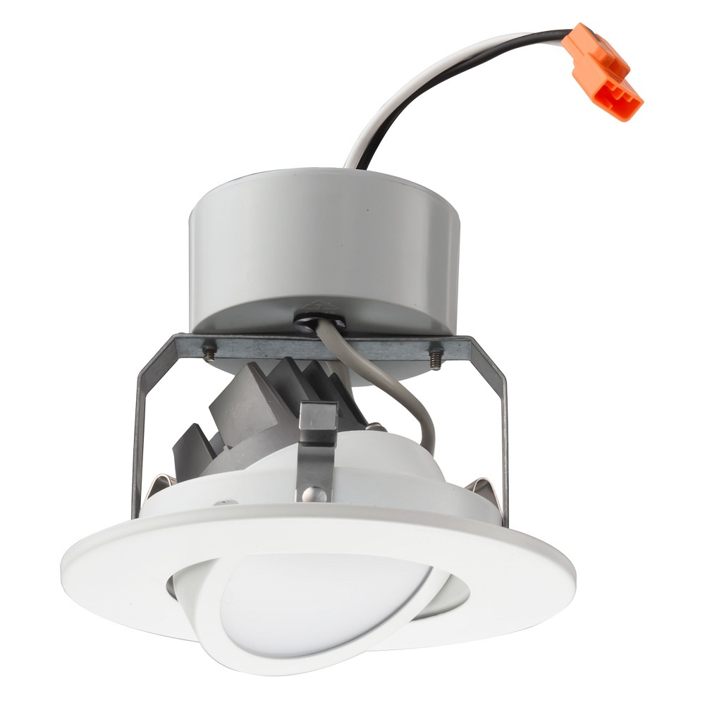 4G1MW LED 30K 90CRI M6 4G1 Round Retrofit LED Downlight Trim, 8 W Fixture, 2-7/16 in Ceiling Opening, 120 VAC, Steel Housing