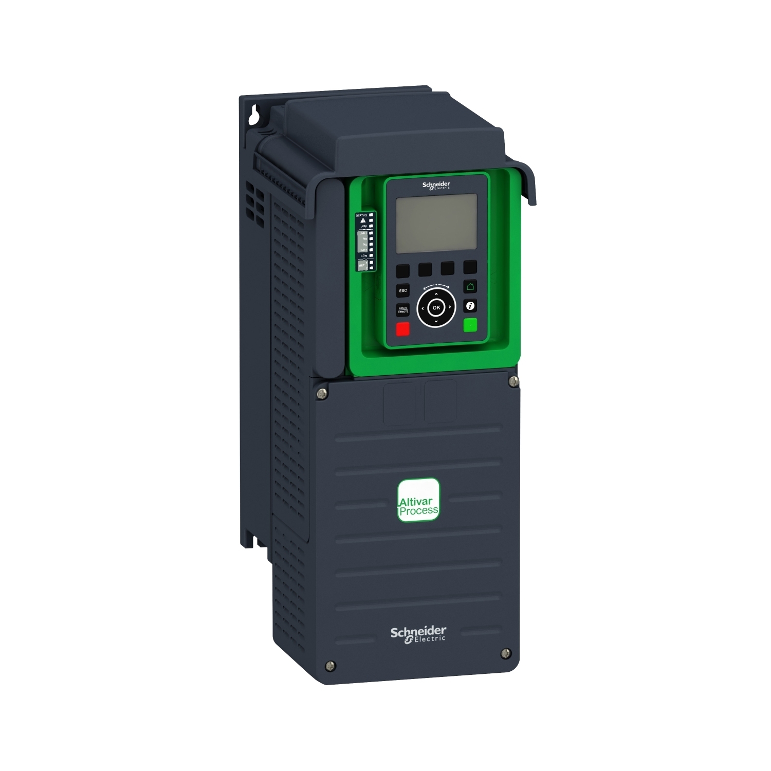 ATV930D11N4 Altivar 3-Phase Standard AC Variable Speed Drive With Braking Chopper Unit, Category C2/C3 Integrated EMC Filter, 400 to 480 V AC, 12.5/14.1/17/19.8 A, 10 hp, 15 hp, 6.73 in W x 9.29 in D