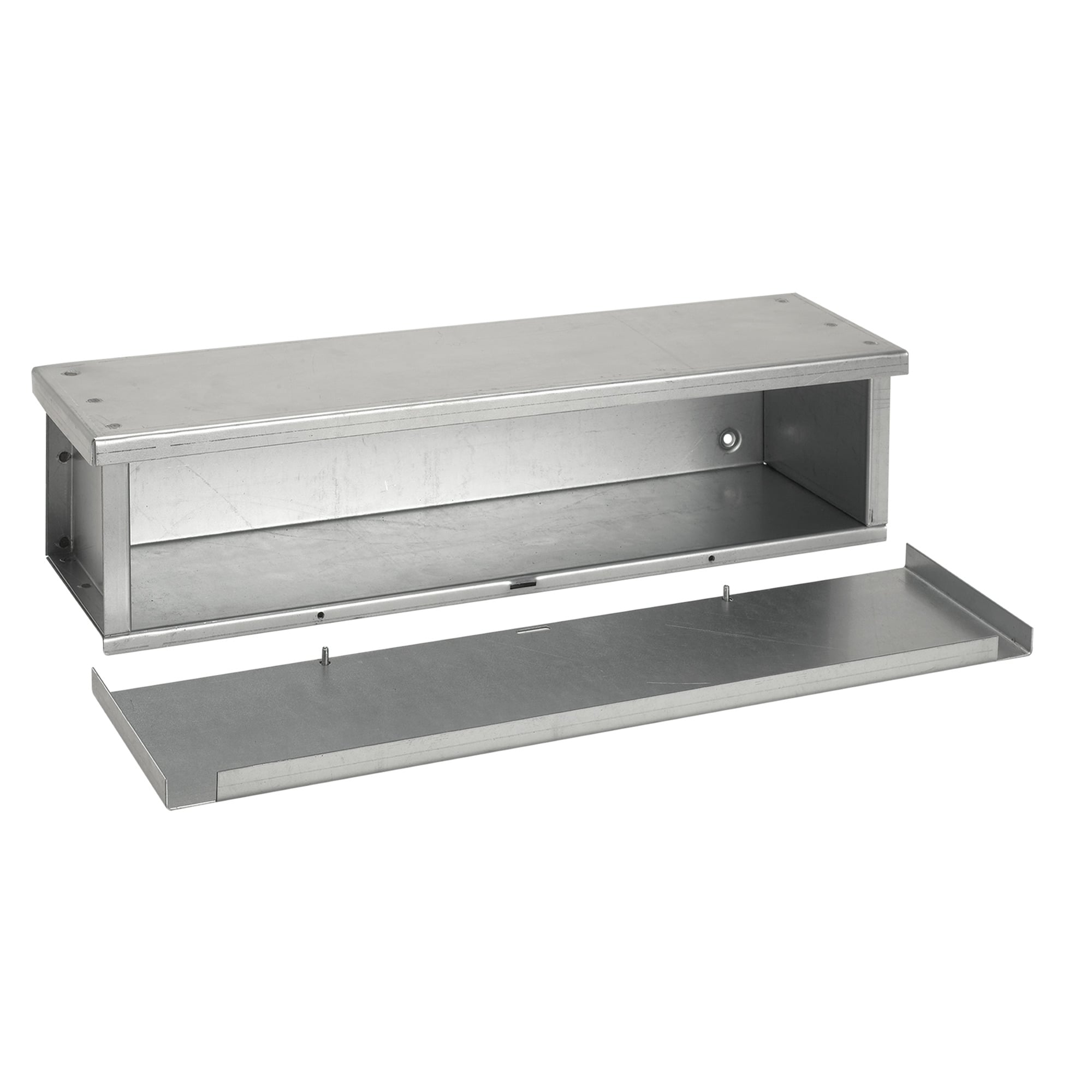 F4412RTGV F40GT Econo Trough, 12 in L x 4 in W x 4 in H, Removable Cover, Steel