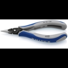 Electronics Pliers-Half Round Tips, Cross-Hatched, 5 1/4 in., Multi-Component, Polished, Half-Round Jaws