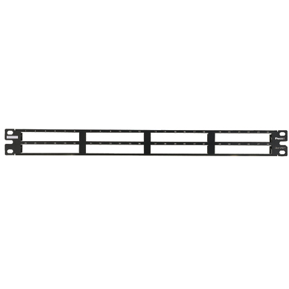 QPP48HDBL QuickNet 1RU Flat Modular Patch Panel, 48 Ports, Cold Rolled Steel