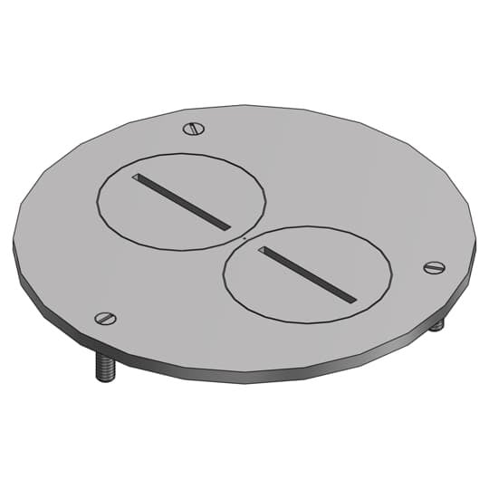 P-60-DU-AL Steel City Cover Plate, 4 in Dia, Aluminum