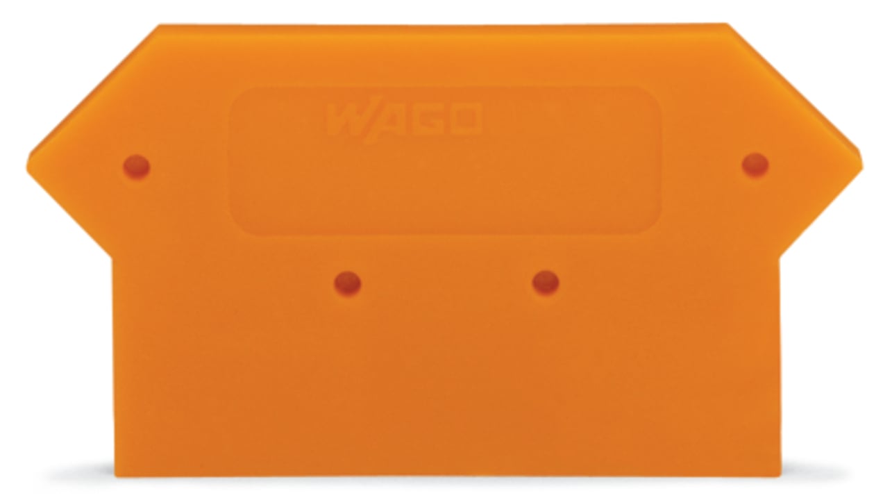 284-316 End and Intermediate Plate, For Use With Rail Mounted, Polyamide, Gray