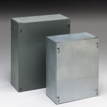 other enclosure accessories, NEMA 1, ANSI 61 gray painted, Protects against contact with enclosed equipment, Steel, Type 1 screw cover, Flush mount, 16 gauge thickness