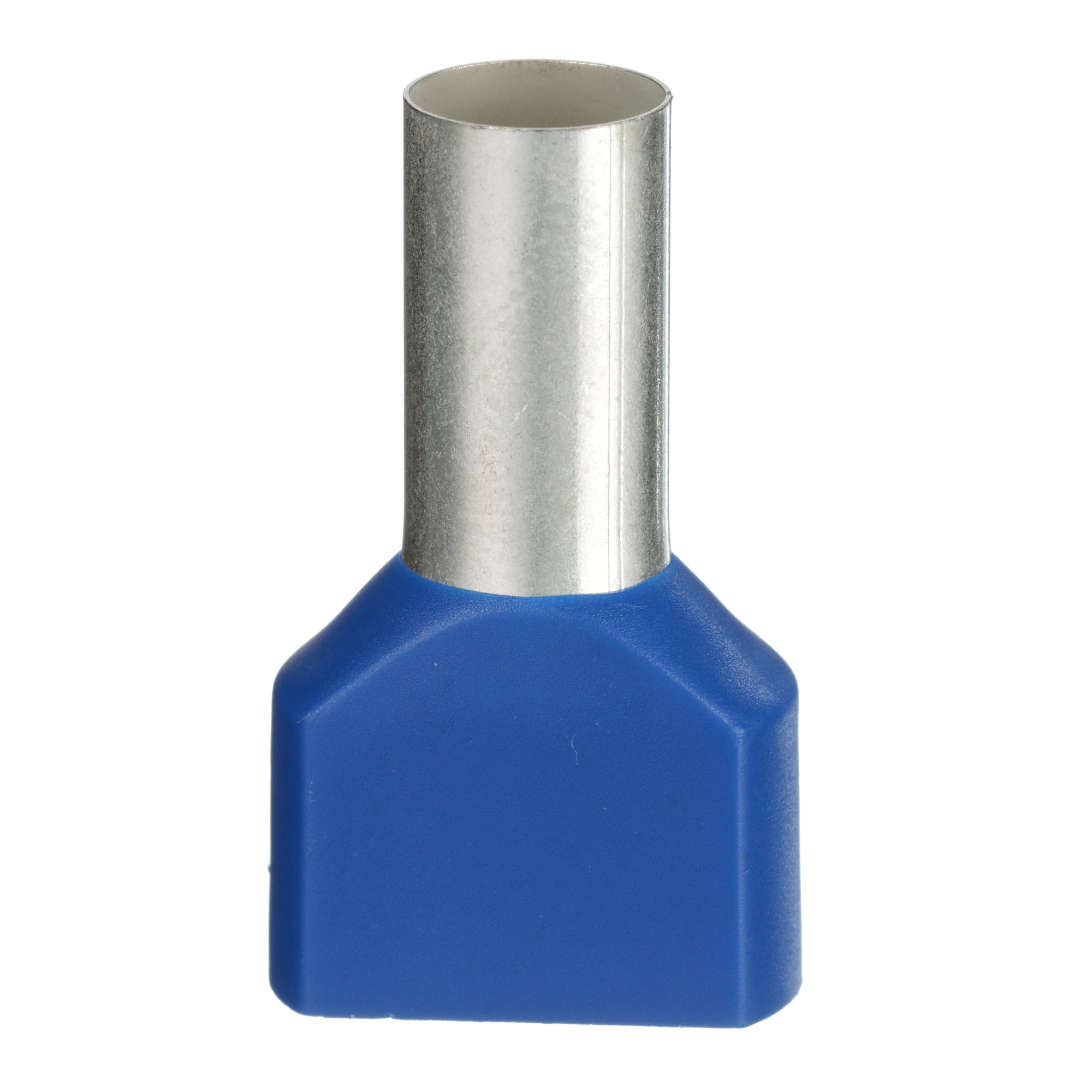 FTD84-16-C Pan-Term Type FSDX Insulated Twin Loose Piece Wire Ferrule, 6 AWG, 1.22 in L, Copper, Blue