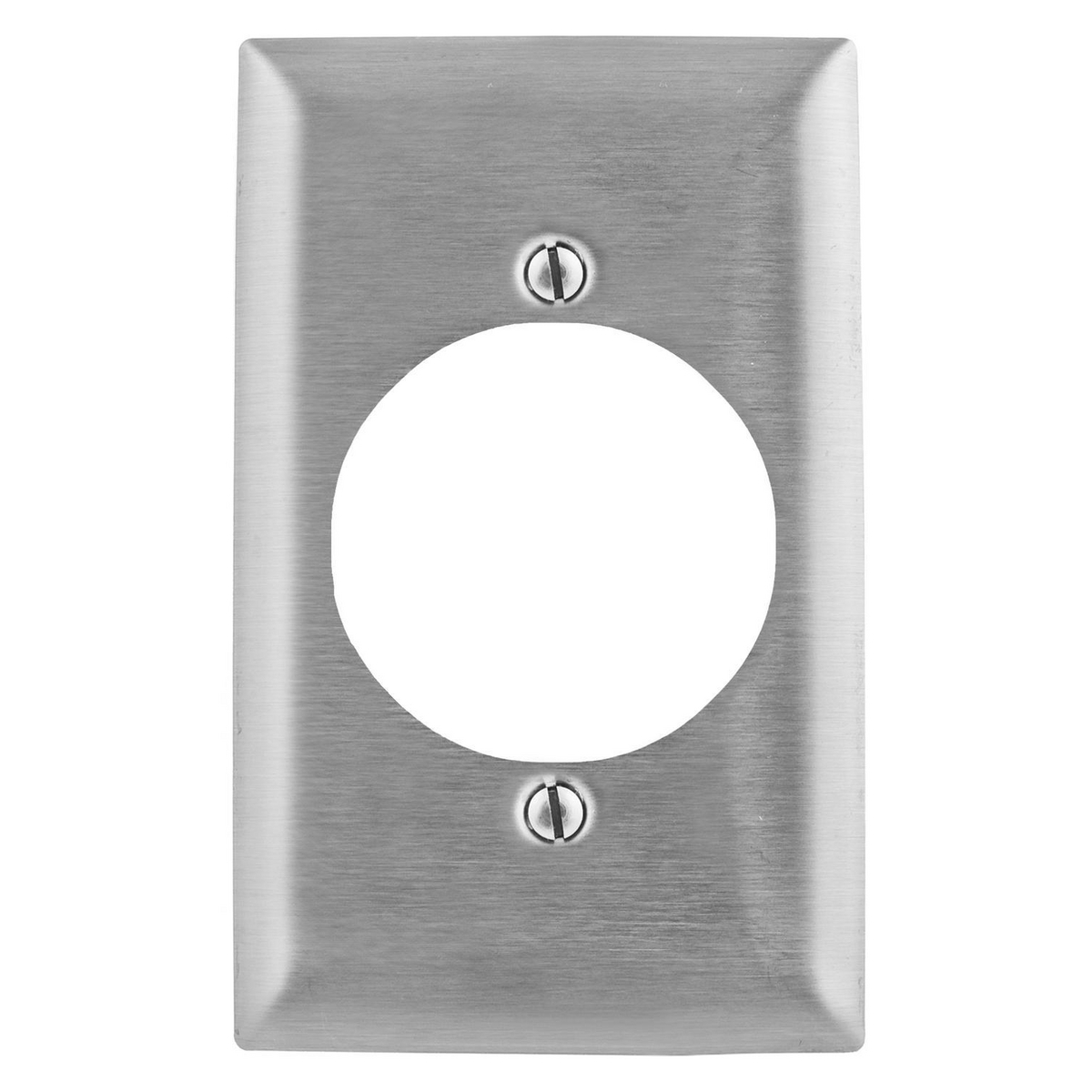 SS723 Standard Receptacle Wall Plate, 1 Gangs, 302/304 Stainless Steel