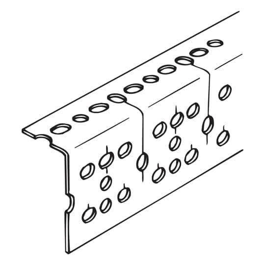 RA-300-12 Kindorf RA-300 Right Angle Framing Channel, 12 ft L 24 in W 1-5/8 in D 14 ga THK, Steel, Domestic
