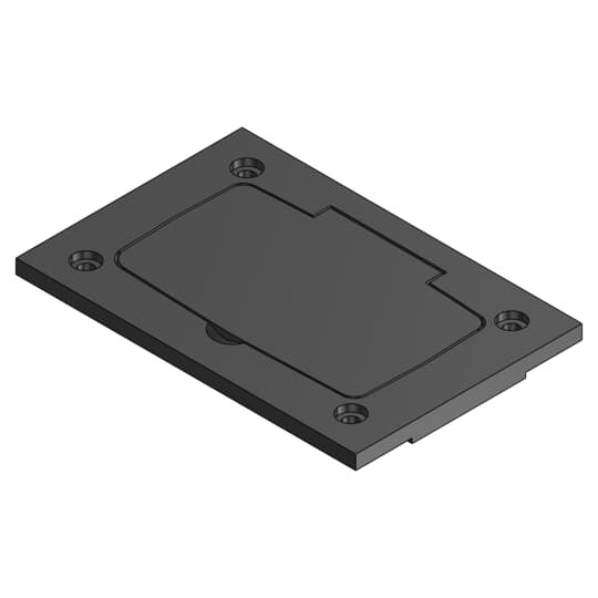 P-64-P-URC-BLK Steel City MopTite Non-Metallic Universal Floor Box Cover, 4-1/2 in L x 3 in W, Plastic