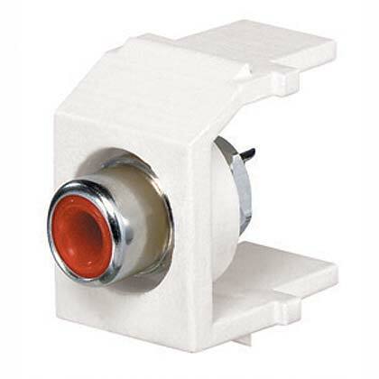 NKRSMRIWY NetKey Keystone RCA Module, Female Connector, 1 Ports, Solder Termination, Snap-Fit Mount, Off-White