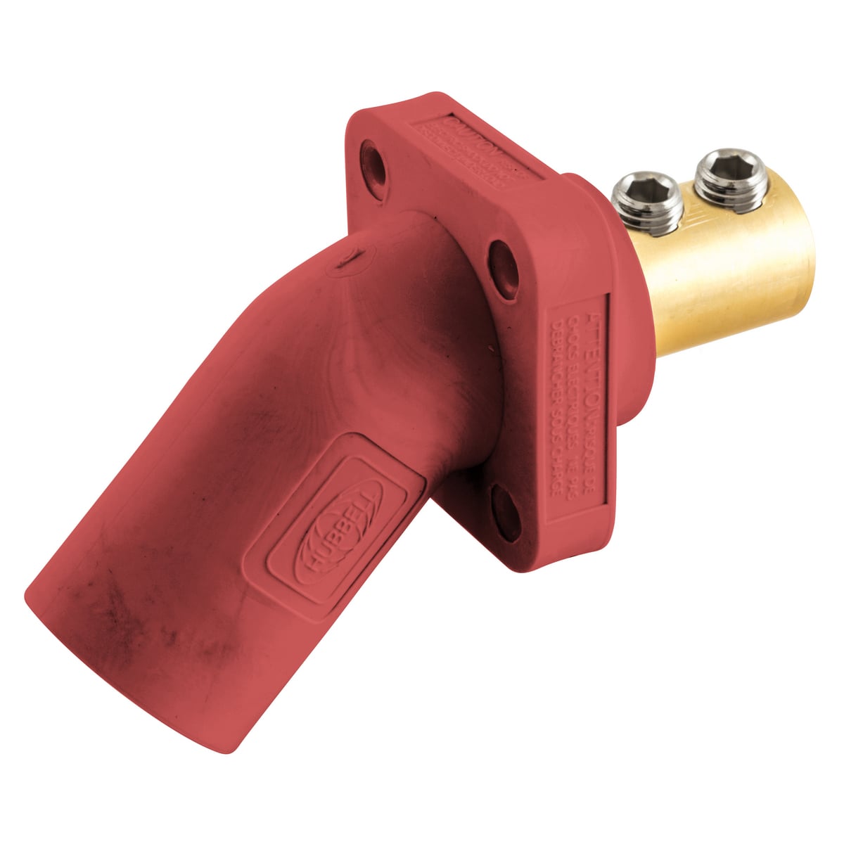 HBLMRAR 16 Series 1-Pole Angled Double Set Screw Inlet Male Standard Single Pole Receptacle, 600 V AC/250 V DC, 400 A, 4 to 4/0 AWG Wire, Screw Terminal Connection, 3R/4X/12 NEMA Rating