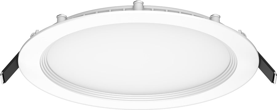 WFR6R129FA120WB Field Adjustable Round Recessed Wafer Downlight With Hinged Cover, LED Lamp, 12 W Fixture, 6 in Ceiling Opening, 120 V AC, Die Cast Aluminum Housing