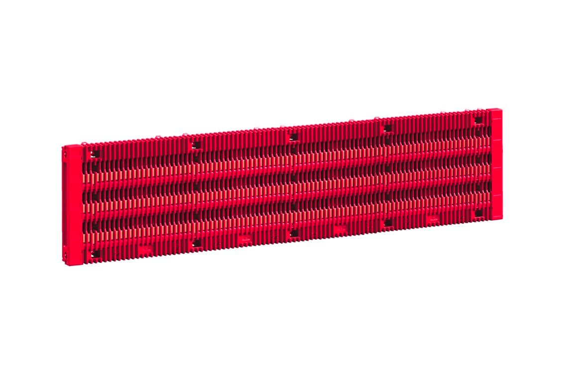 RX RiLineX board 800 A, 3-pole, including busbars E-Cu 30x10 mm, 60 mm bar centre distance, W: 905 mm