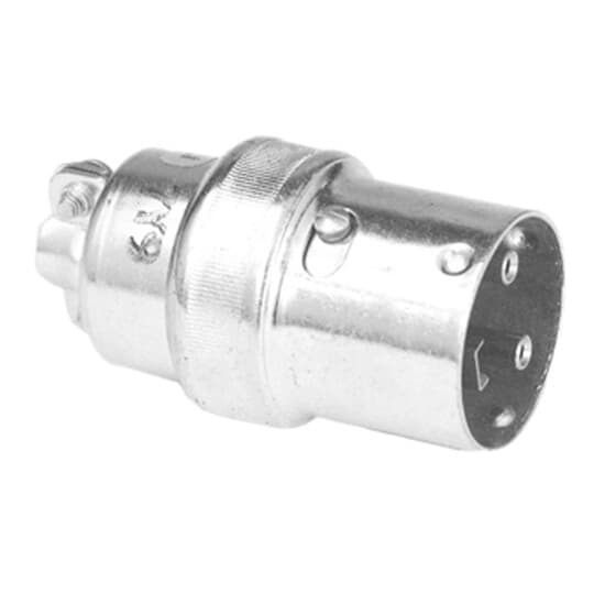 8314 Russellstoll Ever-Lok Automatic Male Plug, 250 VAC, 50 A, 3 Poles, 4 Wires