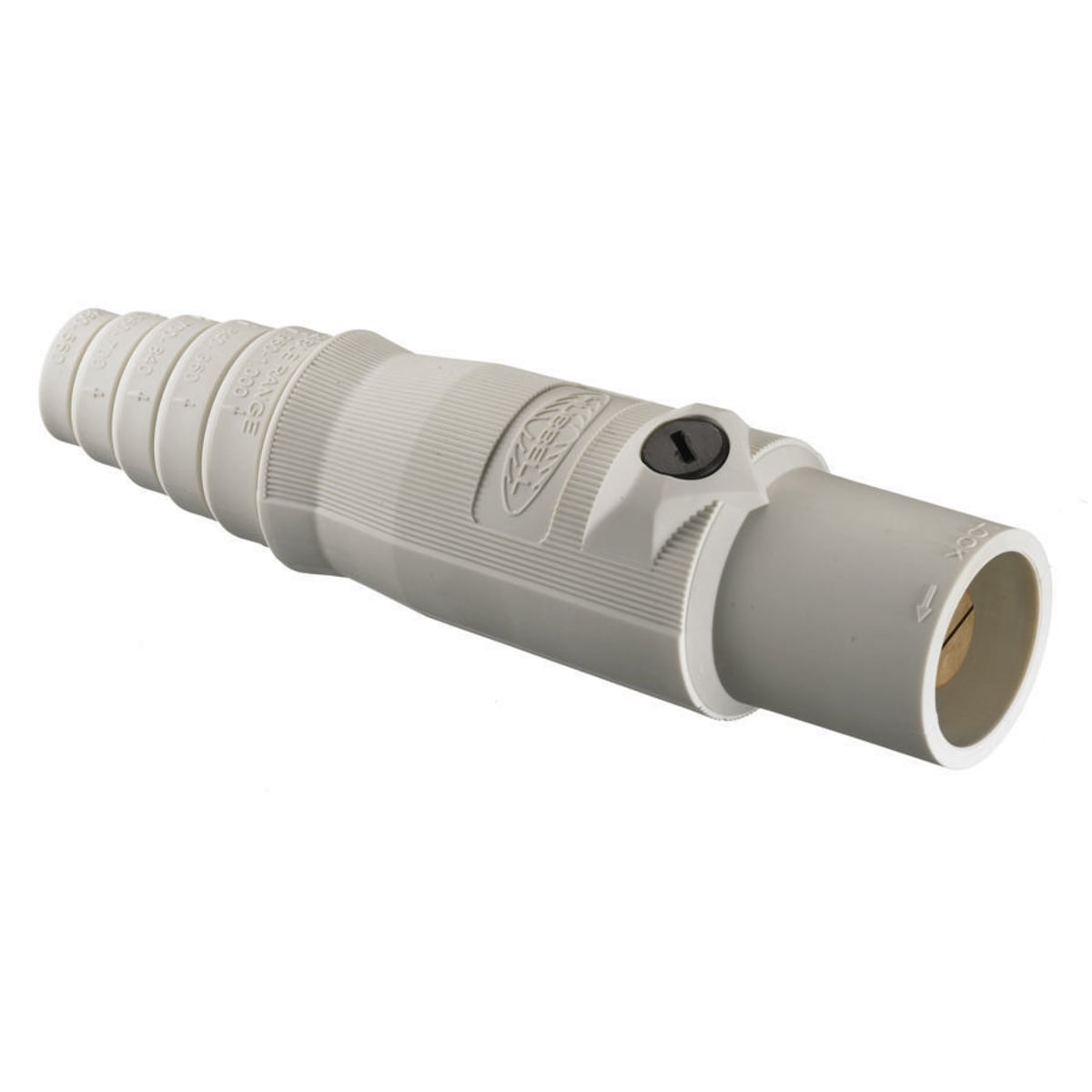 HBL300MW 16 Series 1-Pole Heavy Duty Industrial Grade Male Standard Single Pole Plug, 600 V AC/250 V DC, 300 A, 4 to 2/0 AWG Wire, Pressure Screw Terminal Connection, 3R/4X/12 NEMA Rating