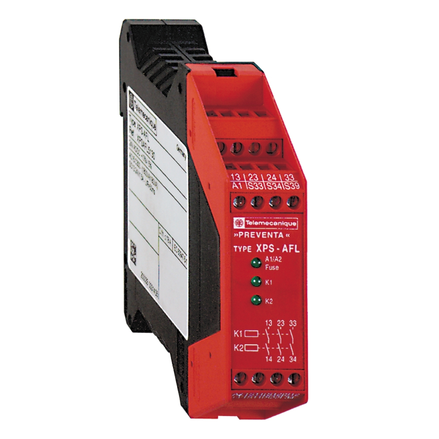 XPSAFL5130 Preventa Safety Relay With (4) LED's, 2.5 A, 3NO 3 Form A Contact, 24 V AC/DC V Coil
