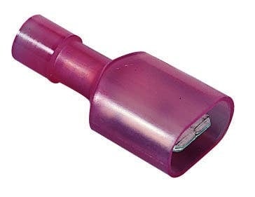 84-9771 Female Disconnect Terminal, 22 to 18 AWG Conductor, 0.25 x 0.032 in Tab, Shouldered Barrel, Brass/Nylon