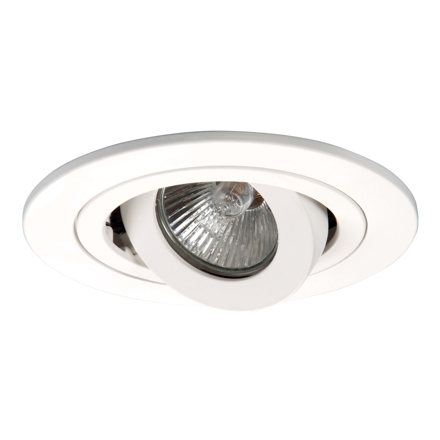1495P Halo 1495 30 deg Tilt Adjustable Circle Low Voltage Lighting Trim, 4 in Dia Inside x 5-1/16 in Dia Outside, Incandescent Lamp, For Use With H1499 Housing, Aluminum